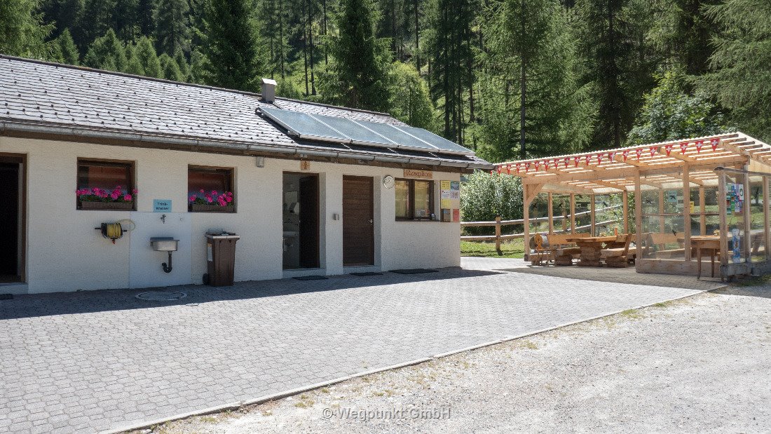 Die Rezeption des Campings Pè da Munt, am Anfang des Umbrail-Passes